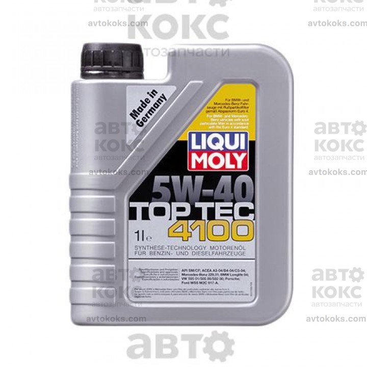 Моторное масло синтетическое LIQUI MOLY LQ 7500 TOP TEC 4100 SAE 5W-40 1L