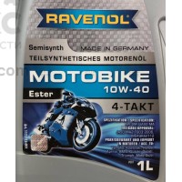 Моторное масло полусинтетическое Ravenol Motobike 10W40 4 Takt 1L