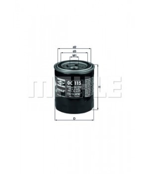 Mahle OC115 Фильтр масляный KIA Carens Sportage Mitsubishi Colt Lancer Pajero 1.4-3.7 09.80-