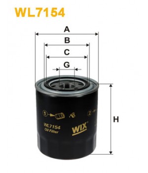 WIX WL7154 Фильтр масляный Mitsubishi L300 L400 Hyundai H100