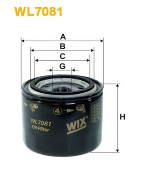 WIX WL7081 Фильтр масляный Mitsubishi Colt Galant L200