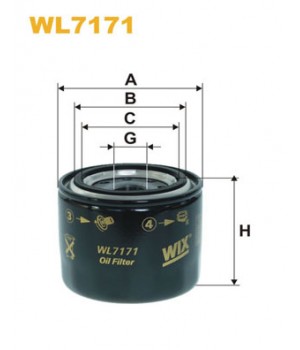 WIX WL7171 Фильтр масляный Mitsubishi KIA Hyundai