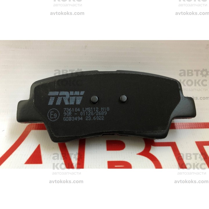 TRW GDB3494 задние тормозные колодки Hyundai Accent KIA Rio Soul Ssangyong Korando