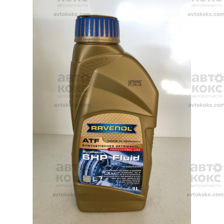 Синтетическая трансмиссионная жидкость Ravenol ATF 6HP FLUID 1L