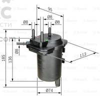 Фильтр топливный BOSCH 0 450 907 013 Nissan Juke Micra Tida Note