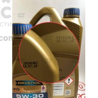 Моторное масло синтетическое Ravenol 5W30 FO 5L