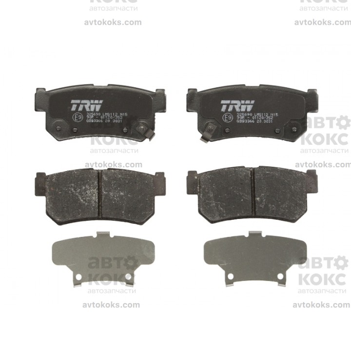 Тормозные колодки задние TRW GDB3366 Ssangyong Korando Actyon Kyron Rexton