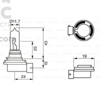Автолампа  галогенная BOSCH BO 1987302082  65W