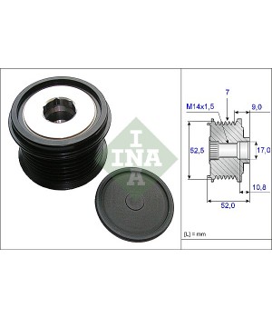 Обгонная муфта генератора INA 535 0209 10 Toyota Avalon FJ Cruiser Land Cruiser Prado