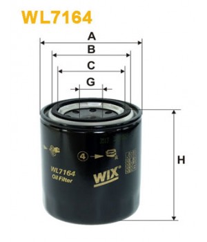 WIX WL7164 Фильтр масляный KIA Sportage Mitsubishi Outlander Nissan Maxima