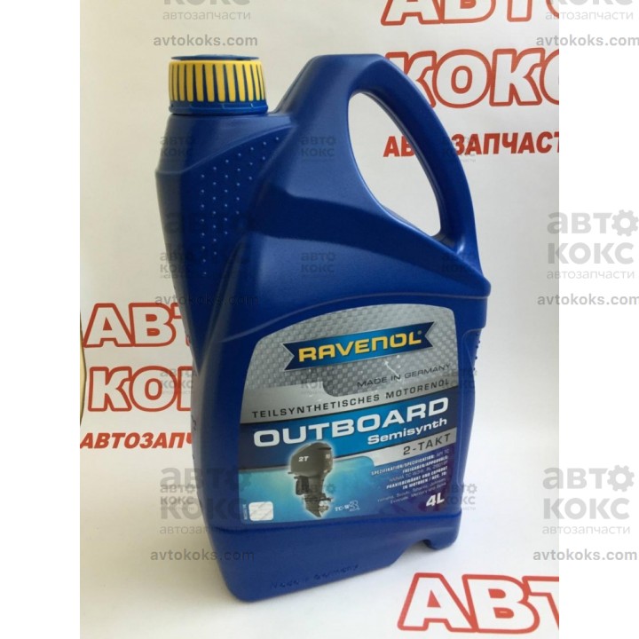 Полусинтетическое моторное масло для 2-х тактных лодочных двигателей Ravenol OUTBOARD 4л