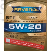 Масло моторное синтетическое Ravenol SFE 5W-20 5L