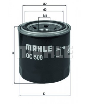 Фильтр масляный Mahle MH OC500 KIA Ceed Rio Hyundai I30 ix35