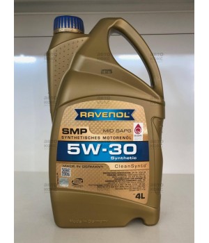 Масло моторное синтетическое низкозольное Ravenol SMP 5W30 4L