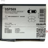 LPR 05P569 Тормозные колодки передние Mitsubishi Pajero Grandis