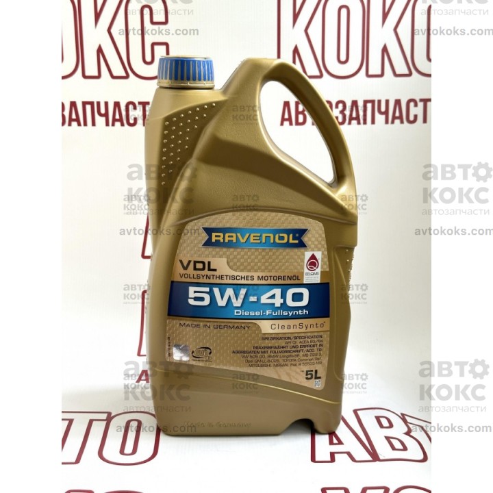 Масло моторное RAVENOL VDL 5W-40 5L.