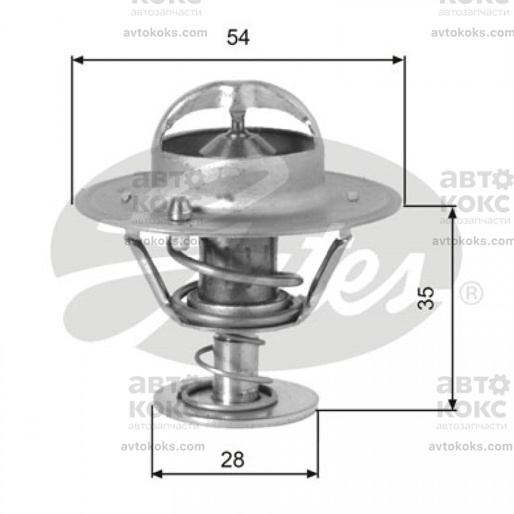 Gates TH00782G1 Термостат KIA Sorento Hyundai Galloper H-1 Porter H100