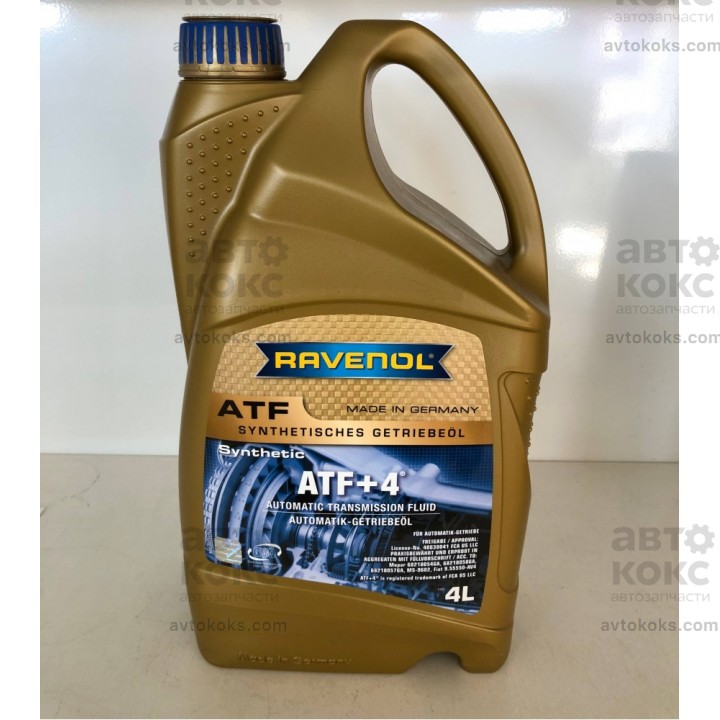 Масло трансмиссионное синтетическое RAVENOL ATF+4 Fluid 4L
