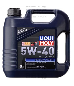 Моторное масло синтетическое LIQUI MOLY LQ 3926 OPTIMAL SYNTH SAE 5W-40 4L