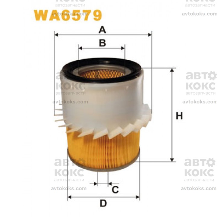WIX WA6579 Фильтр воздушный Mitsubishi L200 Pajero 2.5D/2.8D 12.90-