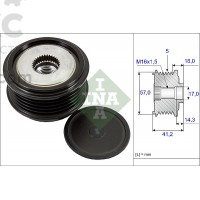 Обгонная муфта генератора INA 535 0248 10 KIA Hyundai