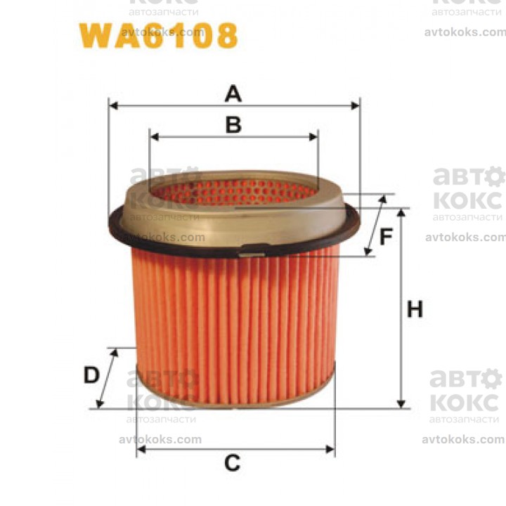 WIX WA6108 Фильтр воздушный Mitsubishi Colt Lancer Hyundai Sonata H1