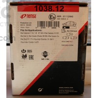 Тормозные колодки передние Remsa 1038.12 KIA CEED Hyundai i30