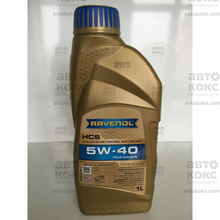 Моторное масло синтетическое Ravenol 5W40 HCS 1L