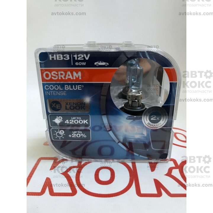 Лампа Osram 9005CBI-DUO цоколь HB3 COOL BLUE INTENSE 60W 12V P20D 