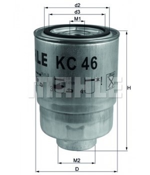 Mahle KC46 Фильтр топливный Hyundai H100 Mitsubishi L200 L300 Pajero