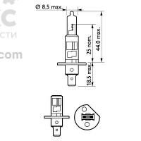 Автолампа  галогенная PHILIPS PS 12258XV+B1