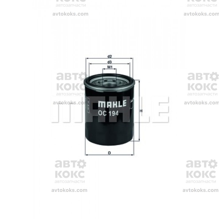 Mahle OC194 Фильтр масляный KIA Sportage Honda Civic Nissan Maxima