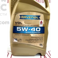 Масло моторное RAVENOL VDL 5W-40 5L.