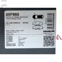 LPR 05P860 передние тормозные колодки Hyundai H-1 Santa Fe Trajet KIA Carnival Ssangyong Kyron Rexton