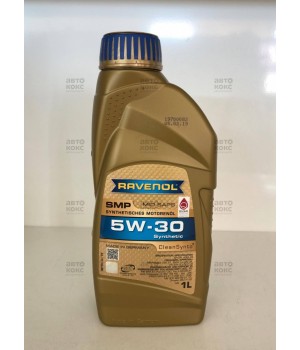 Масло моторное синтетическое низкозольное Ravenol SMP 5W30 1L