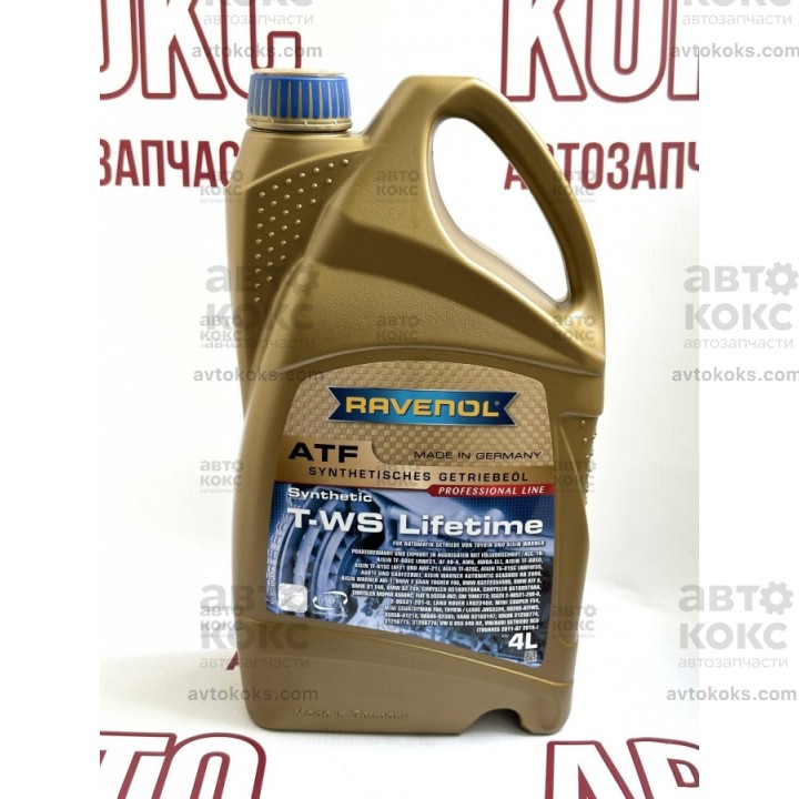 Синтетическое трансмиссионное масло Ravenol ATF T-WS Lifetime 4L.