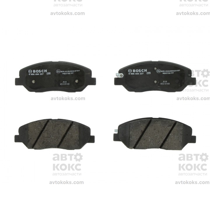 Тормозные колодки передние BOSCH 0986494227 HYUNDAI SANTA FE KIA SORENTO 