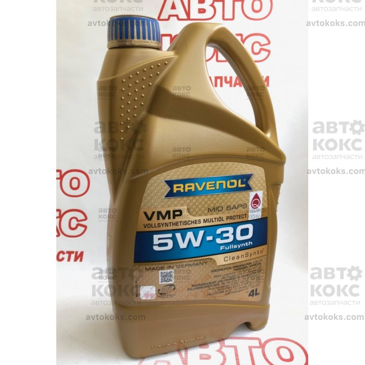 Синтетическое низкозольное моторное масло Ravenol VMP 5W30 MID SAPS 4L
